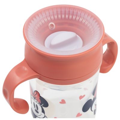 Чаша за тренировка за малки деца 360° 13 oz. с форма на сърце Мини Маус
